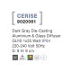 Dark Gray Die-Casting Aluminium & Glass Diffuser LED GU10 1x7 Watt IP54 220-240 Volt Bulb Excluded D: 9 H: 9 cm 