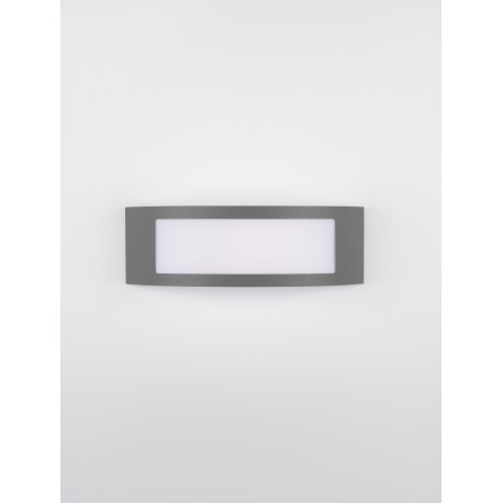 Dark Gray Stainless Aluminium Anti-Glare Acrylic Diffuser LED E27 1x12 Watt 220-240 Volt Bulb Excluded IP44 L: 30.3 W: 9 H: 10 c
