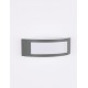 Dark Gray Stainless Aluminium Anti-Glare Acrylic Diffuser LED E27 1x12 Watt 220-240 Volt Bulb Excluded IP44 L: 30.3 W: 9 H: 10 c