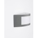 Dark Gray Stainless Aluminium Anti-Glare Acrylic Diffuser LED E27 1x12 Watt 220-240 Volt Bulb Excluded IP44 L: 30.3 W: 9 H: 10 c