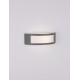 Dark Gray Stainless Aluminium Anti-Glare Acrylic Diffuser LED E27 1x12 Watt 220-240 Volt Bulb Excluded IP44 L: 30.3 W: 9 H: 10 c