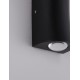 Black Aluminium & Acrylic LED 2x2 Watt 400Lm 3000K 500mA 100-240V Beam Angle 68º IP54 Light Up & Down L: 5 W: 4 H: 9 cm 