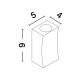 Black Aluminum & Acrylic LED 2x2 Watt 400Lm 3000K 500mA 100-240V Beam Angle 68º IP54 Light Up & Down L: 5 W: 4 H: 9 cm 