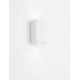 White Aluminium & Acrylic LED 2x2 Watt 400Lm 3000K 500mA 100-240V Beam Angle 68º IP54 Light Up & Down L: 5 W: 4 H: 9 cm 