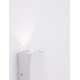 White Aluminium & Acrylic LED 2x2 Watt 400Lm 3000K 500mA 100-240V Beam Angle 68º IP54 Light Up & Down L: 5 W: 4 H: 9 cm 