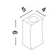 White Aluminium & Acrylic LED 2x2 Watt 400Lm 3000K 500mA 100-240V Beam Angle 68º IP54 Light Up & Down L: 5 W: 4 H: 9 cm 