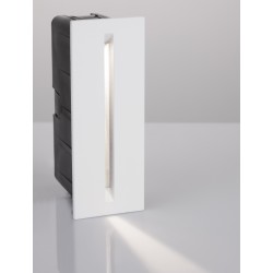 White Aluminium & Clear Glass LED 3 Watt 16Lm 3000K 600mA 100-240V Beam Angle 148º IP54 L: 13.5 W: 5 H: 6.5 cm 