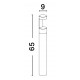 Black Aluminium & Clear Glass LED 9 Watt 630Lm 3000K 100-240V Beam Angle 120º IP54 D: 9 H: 65 cm 