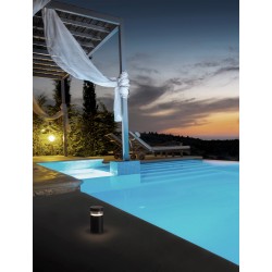 Black Aluminium & Acrylic LED 12 Watt 594Lm 3000K 100-240V Beam Angle 180º IP54 D: 13.4 H: 25 cm 
