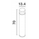Black Aluminium & Acrylic LED 12 Watt 594Lm 3000K 100-240V Beam Angle 180º IP54 D: 13.4 H: 70 cm 