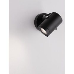 Black Aluminium & Clear Glass LED GU10 1x10 Watt 220-240 Volt Bulb Excluded IP54 D: 7 H: 12.5 cm 