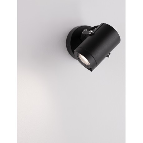 Black Aluminium & Clear Glass LED GU10 1x10 Watt 220-240 Volt Bulb Excluded IP54 D: 7 H: 12.5 cm 