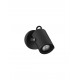 Black Aluminium & Clear Glass LED GU10 1x10 Watt 220-240 Volt Bulb Excluded IP54 D: 7 H: 12.5 cm 