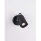 Black Aluminium & Clear Glass LED GU10 1x10 Watt 220-240 Volt Bulb Excluded IP54 D: 7 H: 12.5 cm 