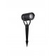 Black Aluminium & Clear Glass LED GU10 1x10 Watt 220-240 Volt Bulb Excluded IP54 D: 7 W: 12.5 H: 21 cm 
