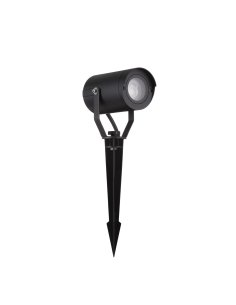 Black Aluminium & Clear Glass LED GU10 1x10 Watt 220-240 Volt Bulb Excluded IP54 D: 7 W: 12.5 H: 21 cm 2