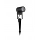 Black Aluminium & Clear Glass LED GU10 1x10 Watt 220-240 Volt Bulb Excluded IP65 D: 7 W: 9.5 H: 21 cm 