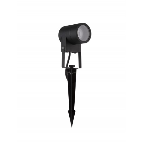 Black Aluminium & Clear Glass LED GU10 1x10 Watt 220-240 Volt Bulb Excluded IP65 D: 7 W: 9.5 H: 21 cm 