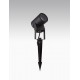 Black Aluminium & Clear Glass LED GU10 1x10 Watt 220-240 Volt Bulb Excluded IP65 D: 7 W: 9.5 H: 21 cm 