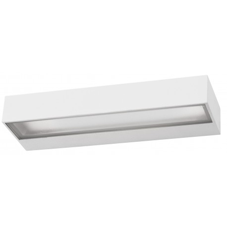 Sandy White Aluminium Glass Diffuser LED 12 Watt 536Lm 3000K 220-240 Volt 50Hz Beam Angle 120o IP65 Light Down L: 22 W: 7.6 H: 3