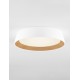 Triac Dimmable Sandy White & Wood colour Aluminium, Metal & Acrylic LED 39Watt 220-240Volt 3081Lm 3000K IP20 D: 45 H: 10 cm 