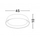 Triac Dimmable Sandy White & Wood colour Aluminium, Metal & Acrylic LED 39Watt 220-240Volt 3081Lm 3000K IP20 D: 45 H: 10 cm 
