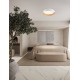 Triac Dimmable Sandy White & Wood colour Aluminium, Metal & Acrylic LED 50Watt 220-240Volt 4201Lm 3000K IP20 D: 60 H: 12 cm 