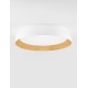Triac Dimmable Sandy White & Wood colour Aluminium, Metal & Acrylic LED 50Watt 220-240Volt 4201Lm 3000K IP20 D: 60 H: 12 cm 