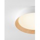 Triac Dimmable Sandy White & Wood colour Aluminium, Metal & Acrylic LED 50Watt 220-240Volt 4201Lm 3000K IP20 D: 60 H: 12 cm 