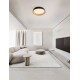 Triac Dimmable Sandy Black & Wood colour Aluminium, Metal & Acrylic LED 50Watt 220-240Volt 4201Lm 3000K IP20 D: 60 H: 12 cm 