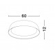 Triac Dimmable Sandy Black & Wood colour Aluminium, Metal & Acrylic LED 50Watt 220-240Volt 4201Lm 3000K IP20 D: 60 H: 12 cm 