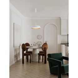 Triac Dimmable Sandy Black & Wood colour Aluminium, Metal & Acrylic LED 40Watt 220-240Volt 3111Lm 3000K IP20 D: 45 H: 180 cm 