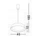 Triac Dimmable Sandy Black & Wood colour Aluminium, Metal & Acrylic LED 40Watt 220-240Volt 3111Lm 3000K IP20 D: 45 H: 180 cm 