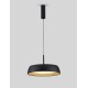 Triac Dimmable Sandy Black & Wood colour Aluminium, Metal & Acrylic LED 40Watt 220-240Volt 3111Lm 3000K IP20 D: 45 H: 180 cm 
