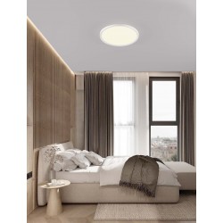 Triac Dimmable Sandy White Metal, Aluminium & Acrylic LED 35Watt 220-240Volt 3279Lm IP20 2700 + 3000K Dip Switch D: 40 H: 5 