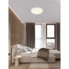 Triac Dimmable Sandy White Metal, Aluminium & Acrylic LED 35Watt 220-240Volt 3279Lm IP20 2700 + 3000K Dip Switch D: 40 H: 5 