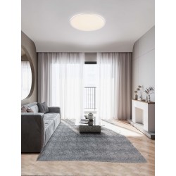 Triac Dimmable Sandy White Metal, Aluminium & Acrylic LED 55 Watt 220-240Volt 4661Lm IP20 2700 + 3000K Dip Switch D: 60 H: 