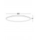 Triac Dimmable Sandy White Metal, Aluminium & Acrylic LED 55 Watt 220-240Volt 4661Lm IP20 2700 + 3000K Dip Switch D: 60 H: 