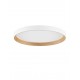 Triac Dimmable Sandy White & Wood Colour Metal, Aluminium & Acrylic LED 36 Watt 220-240Volt 3157Lm 2700 + 3000K IP20 Dip Swit