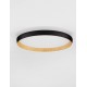 Triac Dimmable Sandy Black & Wood Colour Metal, Aluminium & Acrylic LED 36 Watt 220-240Volt 3157Lm 2700 + 3000K IP20 Dip Switc