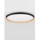 Triac Dimmable Sandy Black & Wood Colour Metal, Aluminium & Acrylic LED 55 Watt 220-240Volt 4760Lm 2700 + 3000K IP20 Dip Swit