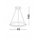 Triac Dimmable Sandy White Aluminium & Acrylic LED 38 Watt 220-240Volt 2564Lm IP20 2700 + 3000K Dip Switch D: 45 H: 150 cm 
