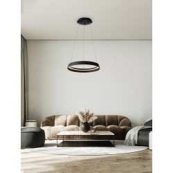 Triac Dimmable Sandy Black Aluminium & Acrylic LED 38 Watt 220-240Volt 2564Lm IP20 2700 + 3000K Dip Switch D: 45 H: 150 cm 