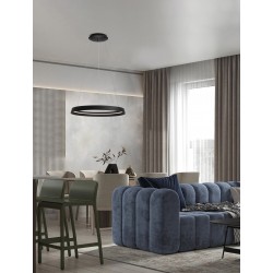 Triac Dimmable Sandy Black Aluminium & Acrylic LED 52 Watt 220-240Volt 3717Lm IP20 2700 + 3000K Dip Switch D: 60 H: 150 cm 