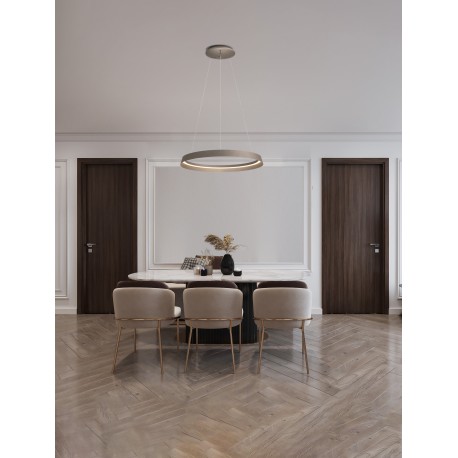 Triac Dimmable Champaign Brown Aluminium & Acrylic LED 52 Watt 220-240Volt 3717Lm IP20 2700 + 3000K Dip Switch D: 60 H: 150 c
