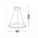 Triac Dimmable Champaign Brown Aluminium & Acrylic LED 52 Watt 220-240Volt 3717Lm IP20 2700 + 3000K Dip Switch D: 60 H: 150 c