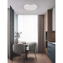 Triac Dimmable Sandy White Metal, Aluminium & Acrylic LED 38 Watt 220-240Volt 2363Lm IP20 2700 + 3000K Dip Switch D: 50 H: 5 c