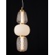 Triac Dimmable Clear & Opal Glass Platinum Gold Metal Base LED 28 Watt 220-240 Volt 3748Lm 3000K IP20 D:17 H: 120 cm 