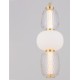 Triac Dimmable Clear & Opal Glass Platinum Gold Metal Base LED 28 Watt 220-240 Volt 3748Lm 3000K IP20 D:17 H: 120 cm 