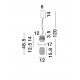 Triac Dimmable Clear & Opal Glass Platinum Gold Metal Base LED 28 Watt 220-240 Volt 3748Lm 3000K IP20 D:17 H: 120 cm 